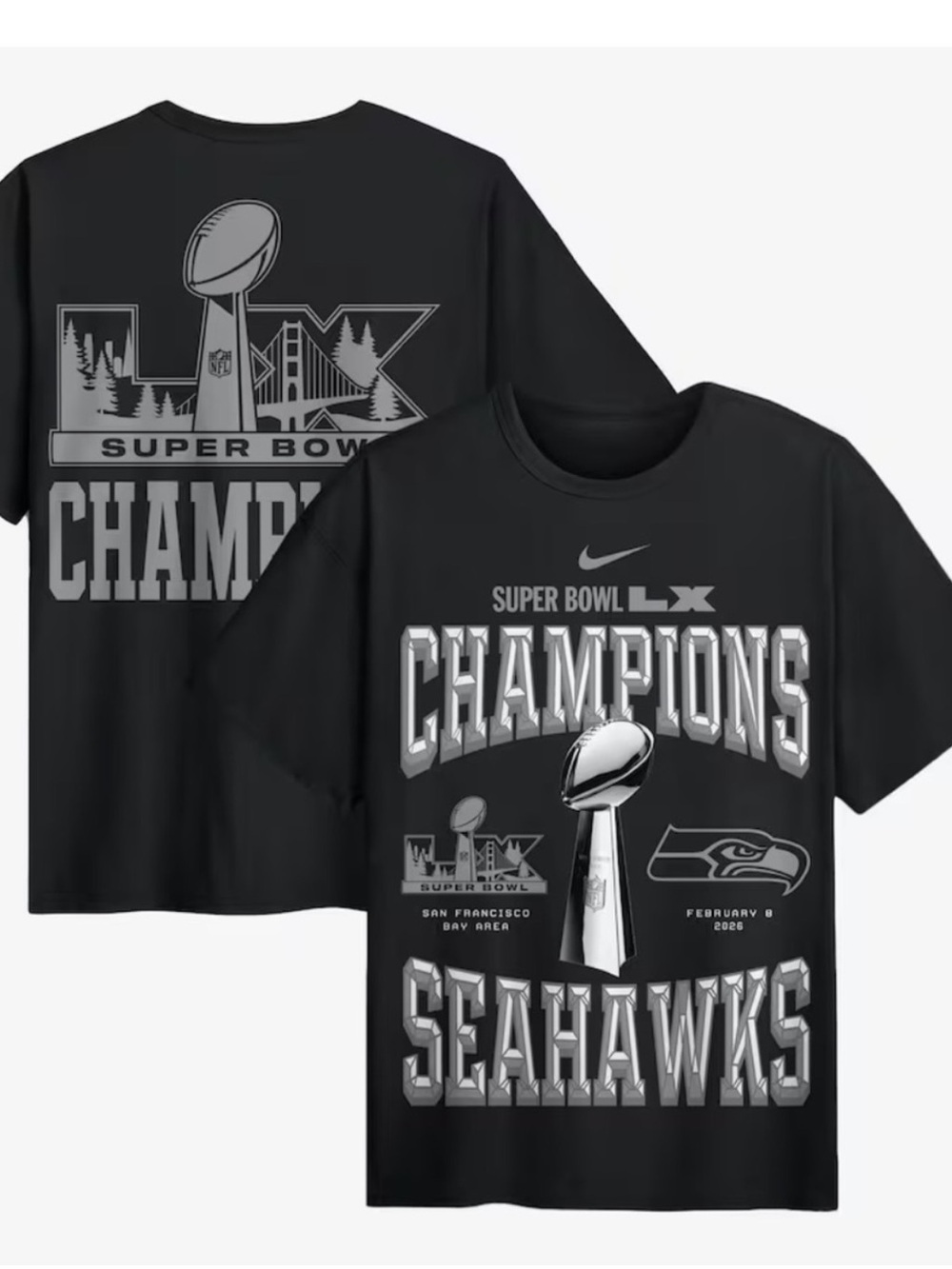Nike Seattle Seahawks Super Bowl LX Champions Locker Room Trophy Collection XXL